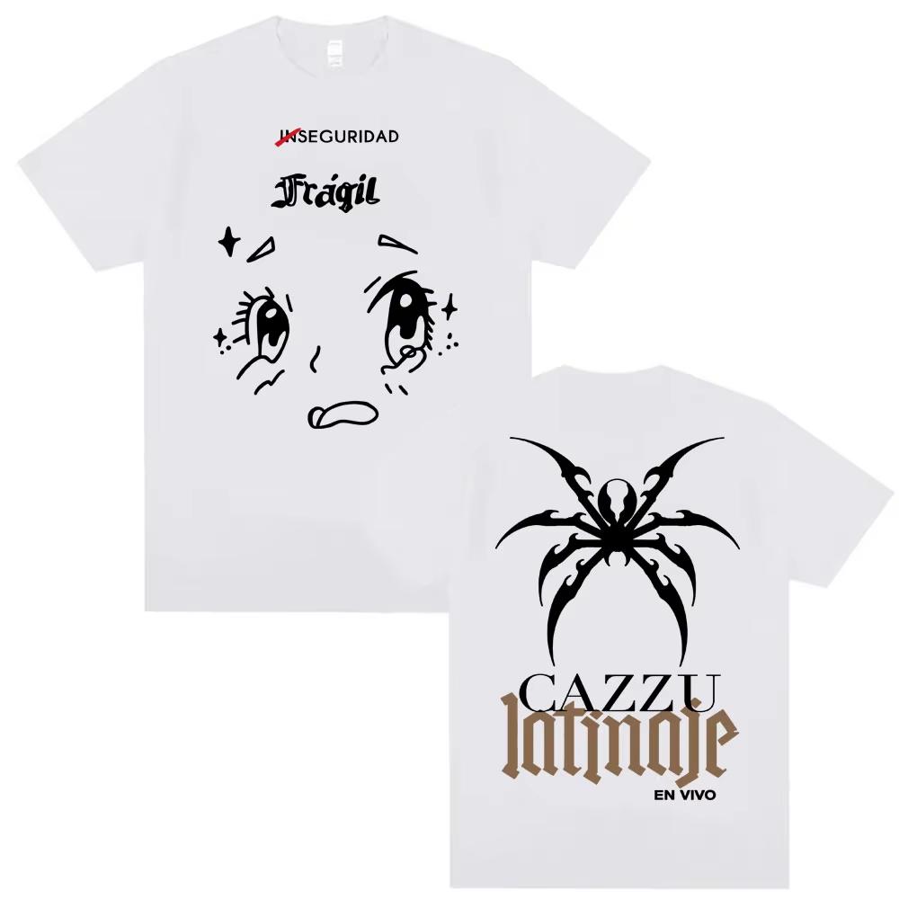 Singer CAZZU Latinaje Album 2026 Graphic T Shirts Men Women Clothing Harajuku Vintage Tshirt Casual Cotton Y2k