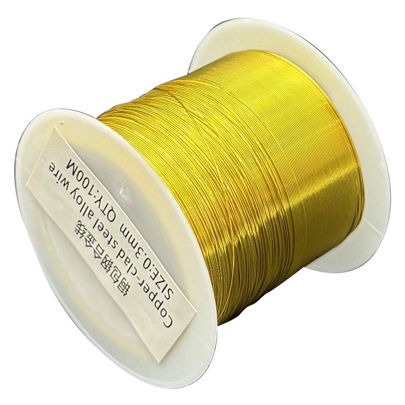 100M Color-Safe Copper-Clad Steel Alloy Jewelry Wire for DIY and Beading