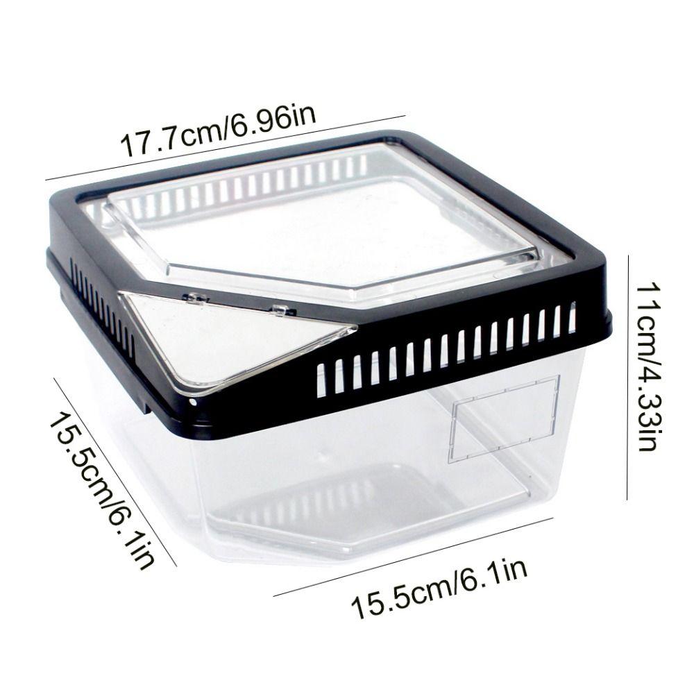 Flip Cover Type Reptile Carrier Box Plastic Lizard Grow Box  Tarantulas