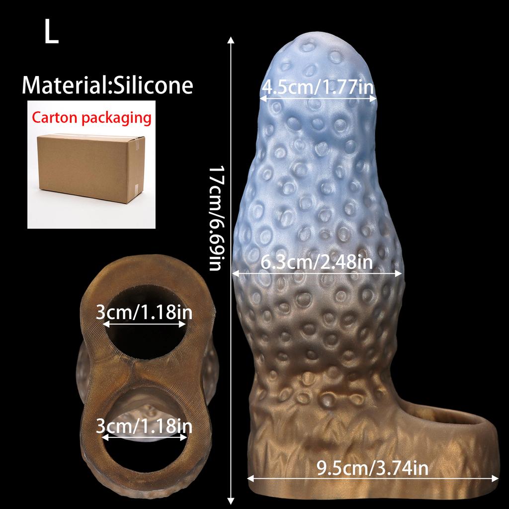 Penis Ring Male Realistic Penis Sleeve Extender Cock Sleeve Dick Enlargement Delay Ejaculation Cock Ring Reusable Condom Sex Toy