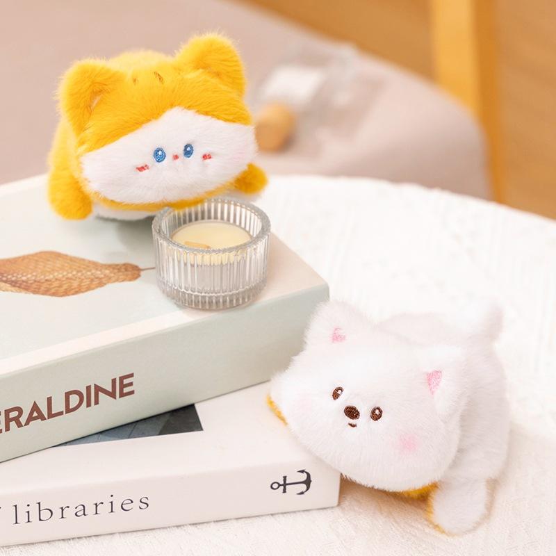 Animal Flip Puppy Turns Into Cat Doll Plush Toy Bunny Doll Girl Bag Small Pendant