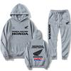 2026 Spring Summer men's sets motorcycle Honda racing print casual hooded sweatshirt sport shirt outdoor cycling clothing ahz256