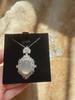 White Chalcedony & Agate Ice Type Pendant Necklace for Women