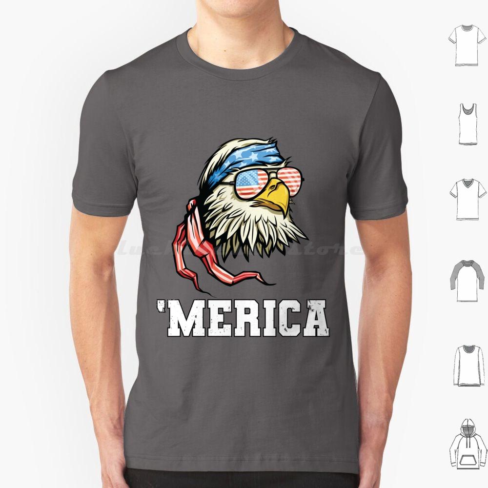 4th Of July Merica Bald Eagle Patriotic Veteran T Shirt 6xl Cotton Cool Tee Eagle Bald Eagle Mericaw Memorial Day Veterans Day