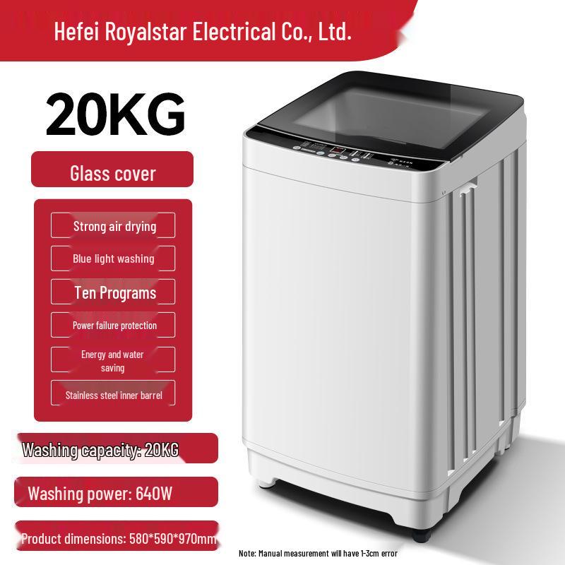 10kg Fully Automatic Washer-Dryer with Compact Pulsator for Households and Rentals