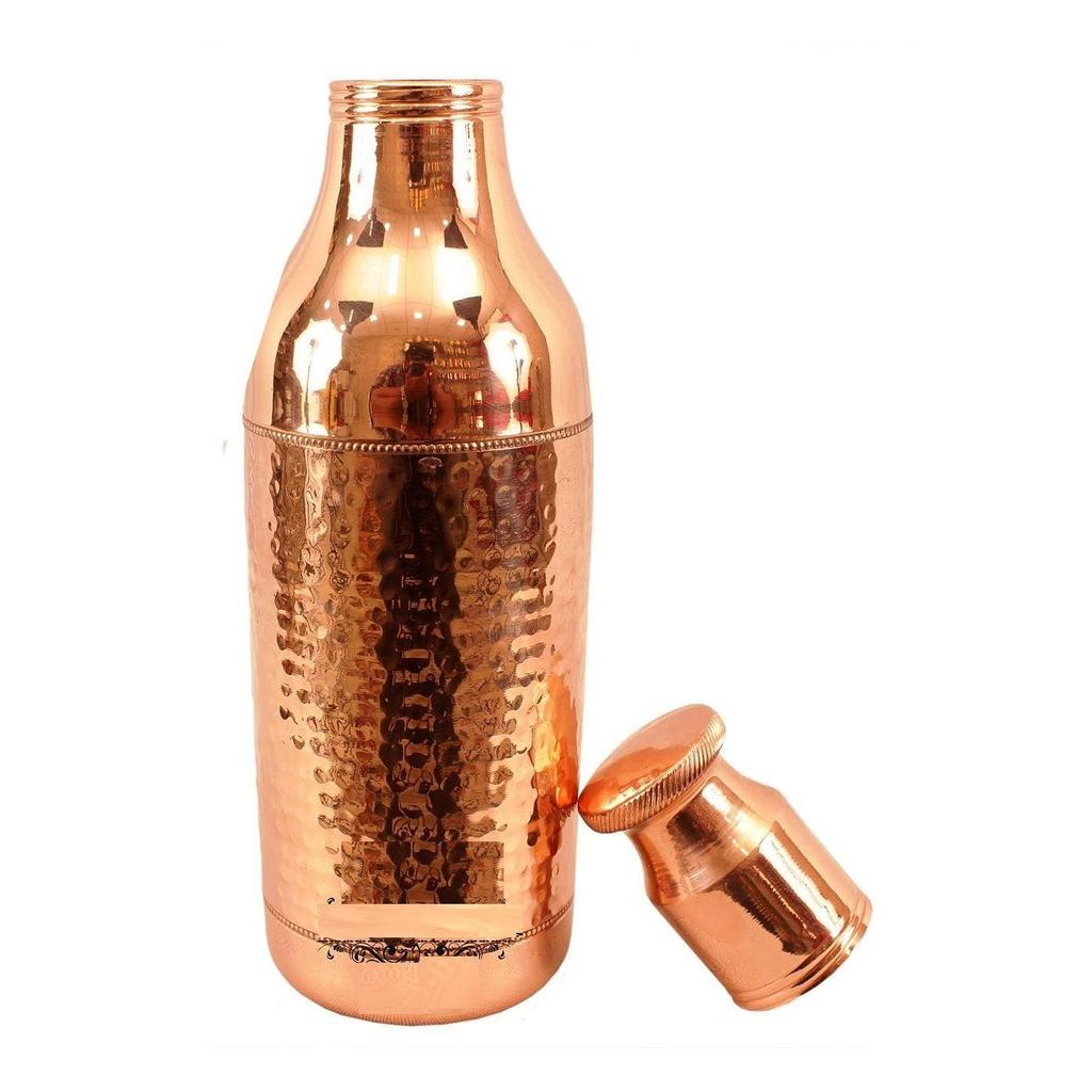 Pure Copper Drinkware Gift Set of Cocktail Design 1 Bottle & 2 Glass with Gift Box, Gift Item for Diwali, Bithday & Parties, Bottle