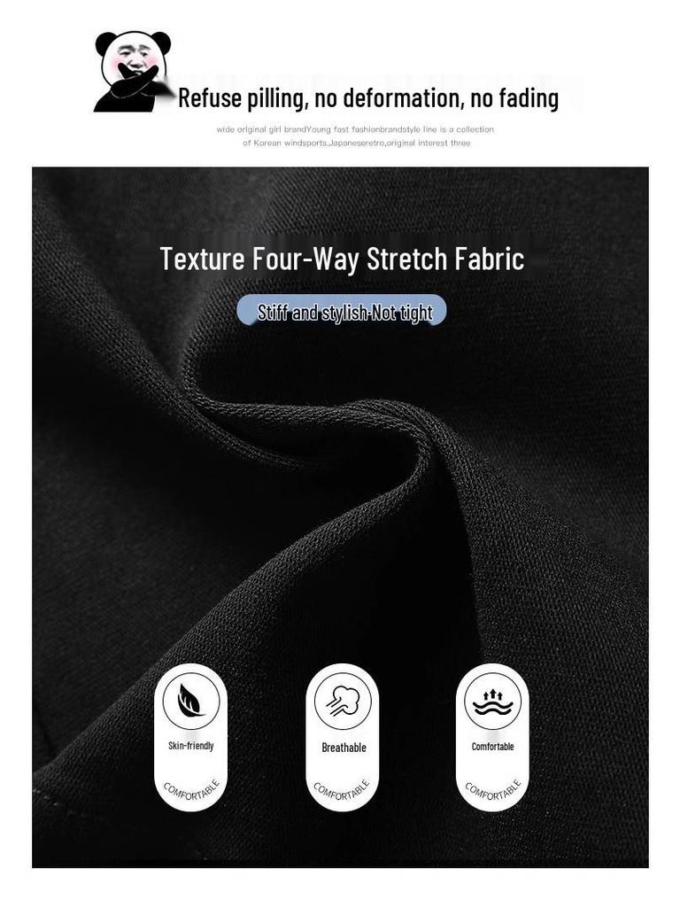 Women's High-Waisted Black A-Line Shorts, Summer 2024 Slimming Style