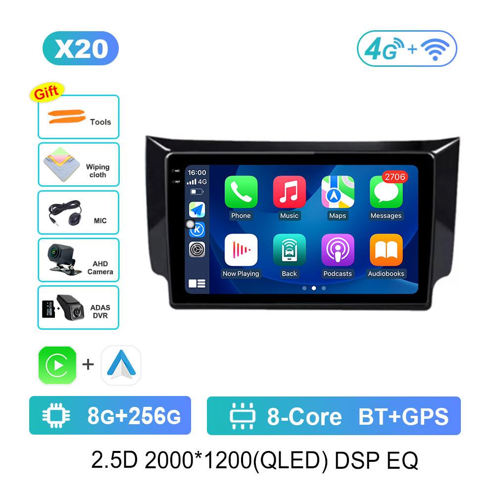 Android 14 Intelligent System for Nissan Sylphy B17 Sentra 12 2012 - 2018 GPS Navi BT Car Video Player WiFi 4G DSP Stereo