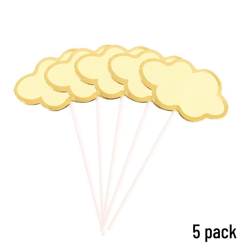 Writable Cloud Topper Greeting Card for Cake Decoration - Birthday & Dessert Table Accessory