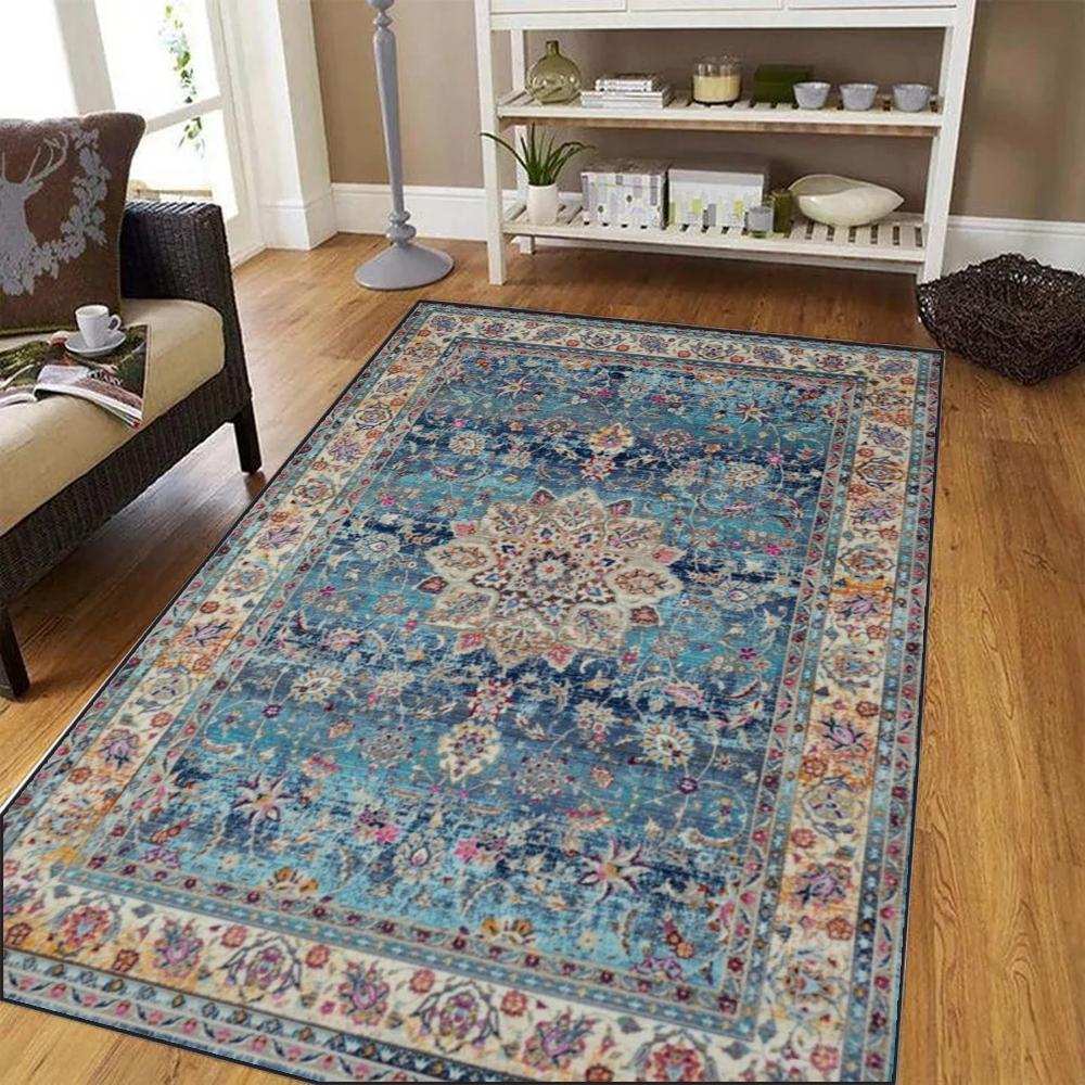 Fashion Bohe Persian Style Print Carpet for Living Room Decor Bedroom Nonslip Area Rugs Kitchen Floor Mat Indoor Doormat Gift