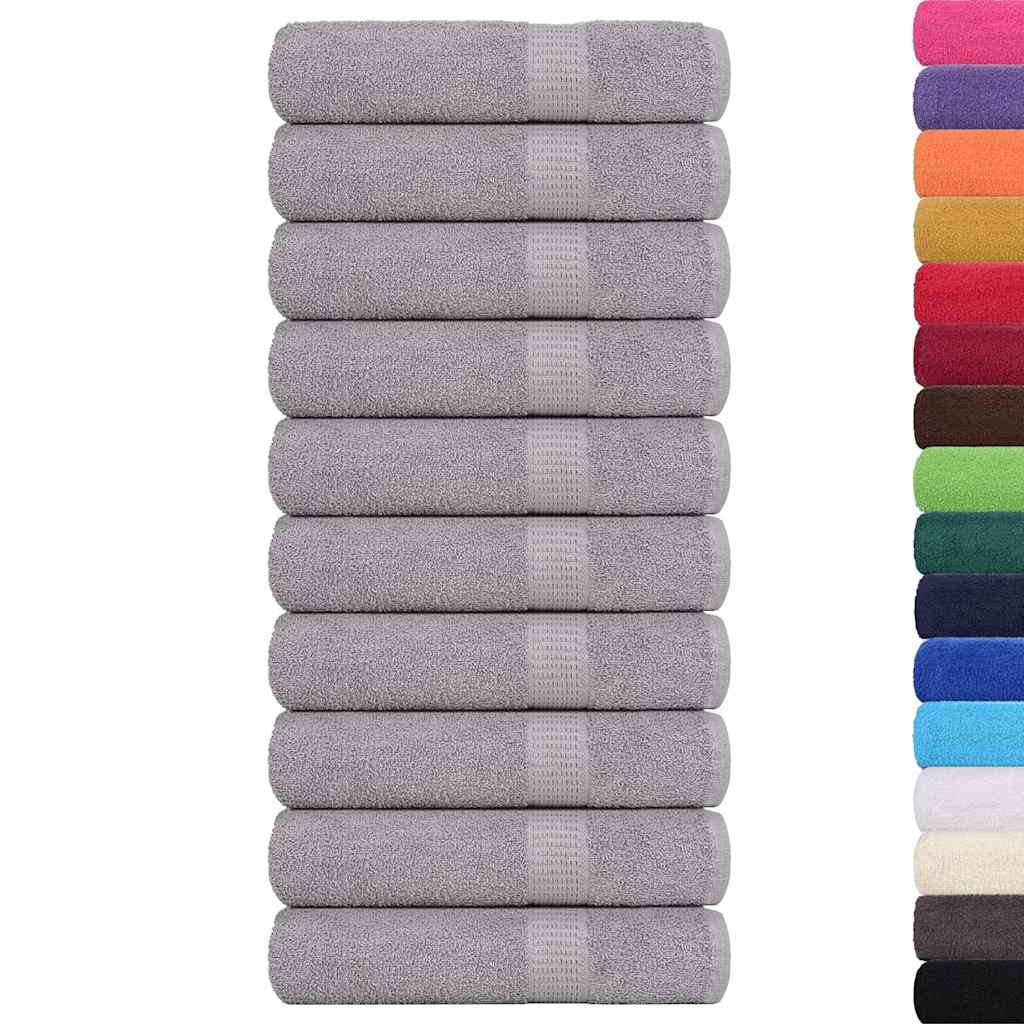 Vidaxl Ręczniki Do Rąk 10 Szt. Szare 50X100 Cm 360 Gsm 100% Bawełna
