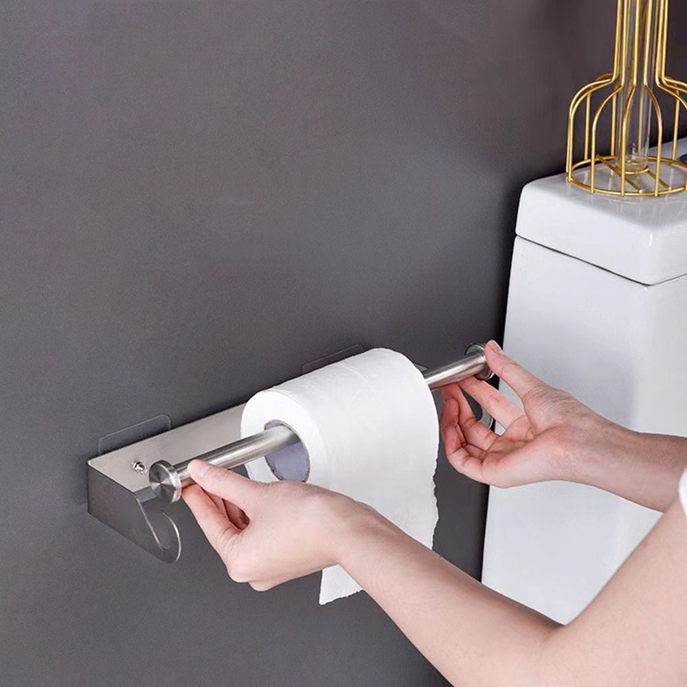 Black/Silver Paper Towel Holder Stainless Steel Paper Roll Hanger Roll Paper Stand  Kitchen