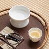 1Pcs Tea Maker Mutton Fat Jade White Porcelain All-In-One Full Ceramic Hole Tea Drain Ceramic Tea Set Accessories Tea Filter
