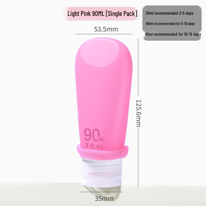 Portable Refillable Silicone Travel Bottles Set for Shampoo, Shower Gel, Lotion, Makeup Remover, and Skincare.