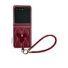 Fashionable Bowknot Motorola Razr60 Drop-proof Foldable Phone Case with Anti-lost Rope.