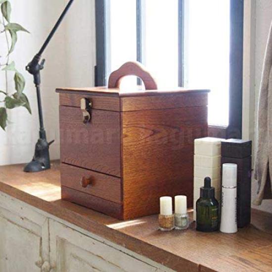 Cosmetic box cosmetic case makeup box makeup storage makeup box wooden cosmetic storage stylish cute mirror celebration gift present gift