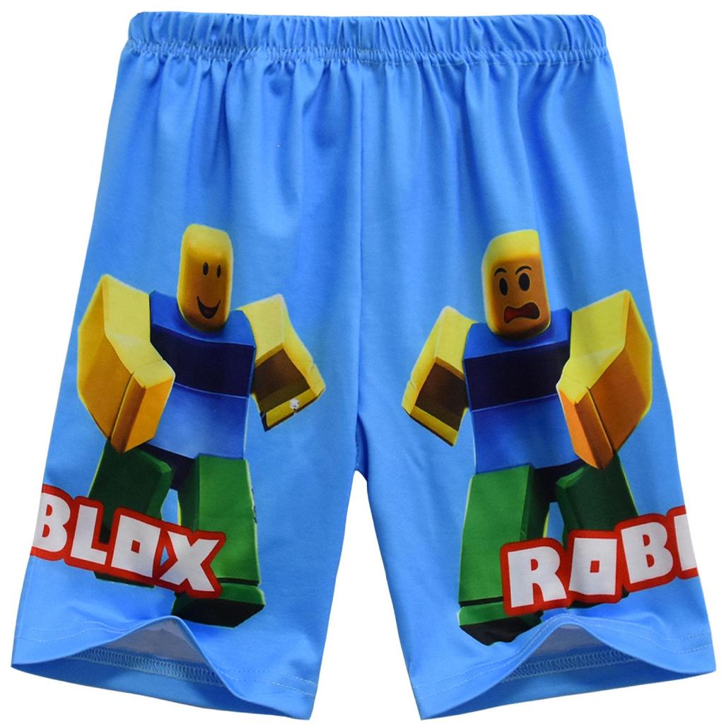 Children's Short Sleeve Home Wear Set with Lego Hide-and-Seek Anime Cartoon Print