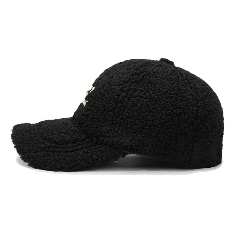 Autumn Winter Thick Lamb Plush Baseball Cap for Men Women Outdoor Warm Cap