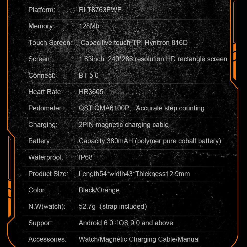 C20 PRO Smartwatch Mannen Bluetooth Bellen Buitensporten 1,83 inch Groot Scherm Spraakassistent Fitness C20Pro Smartwatch