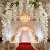 20 st Konstgjorda Wisteria Blommor Hängande Girland Vinstock Rattan Falsk Blomstersträng Sidenblommor Hem Trädgård Bröllopsdekoration