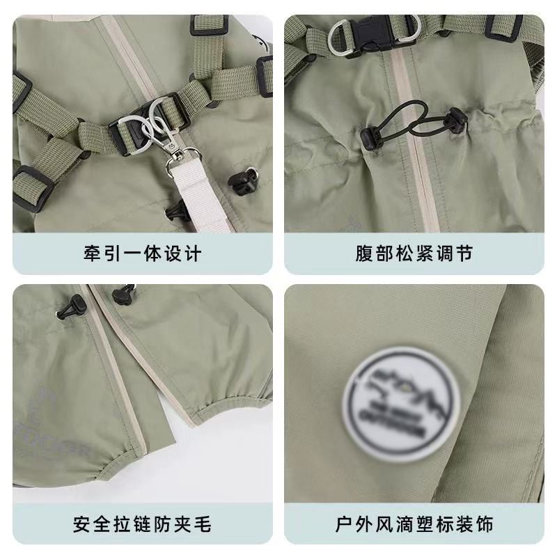 Autumn and winter foreign style puppy cold-proof dog super cute pet special outdoor windproof waterproof going out padded cotton warm cotton clothes
