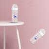 Sticlă de Biberon Sigură cu Tetină și Paie Etanșe Anti-Colici cu Ventilație Sticlă de Biberon 300ml Gât Larg PP Sticlă de Hrănire pentru Sugari Portabilă Esențială pentru Călătorii