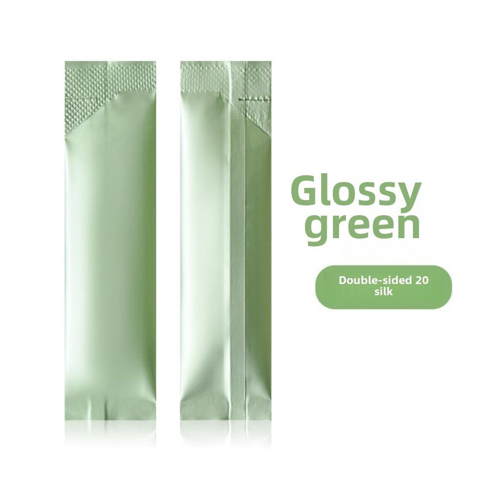 100pcs Rectangular Open Top Aluminum Foil Bag Disposable Long Strip Tea Bag Liquid Powder Subpackage Coffee Milk Cocoa