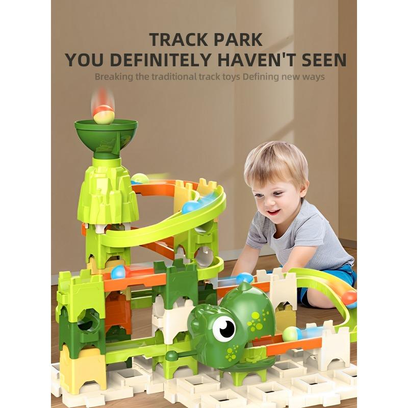 1PACK Diy dinosaur ejection track ball assembly toy, boy educational toy gift
