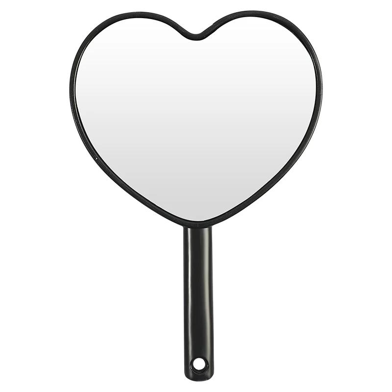 

Зеркало для макияжа Love, 4 варианта цвета, ручное зеркало для макияжа, новые зеркала для макияжа в стиле Sweet Girl, удобно носить с собой чёрный