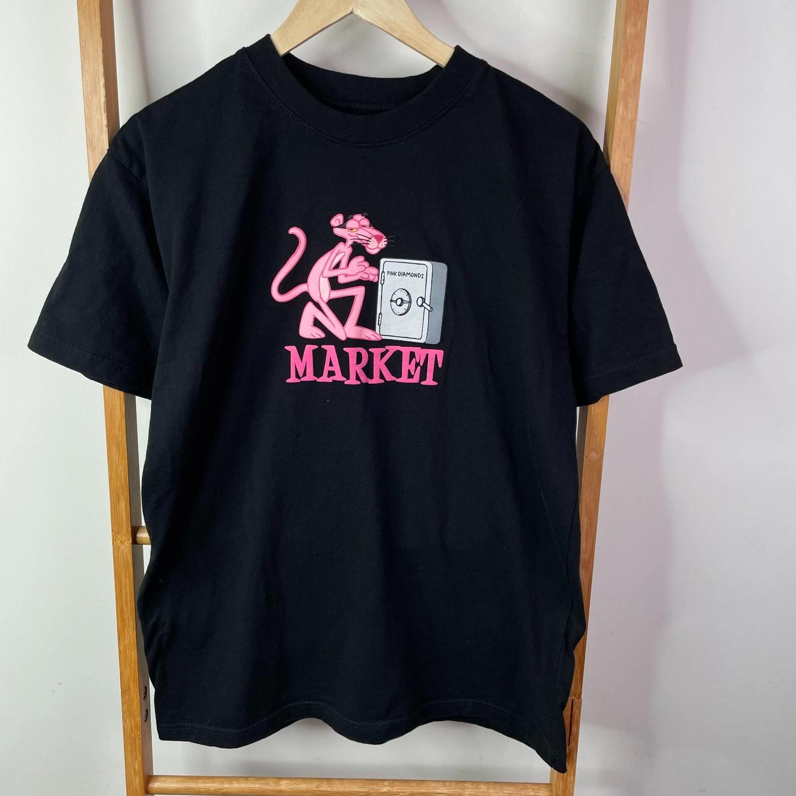 

Market x Pink Panther Top Womens Medium Black Call My Lawyer Print Short Sleeve L