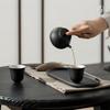 Edenus Chinese Ceramic Tea Set with Black Iron Glaze