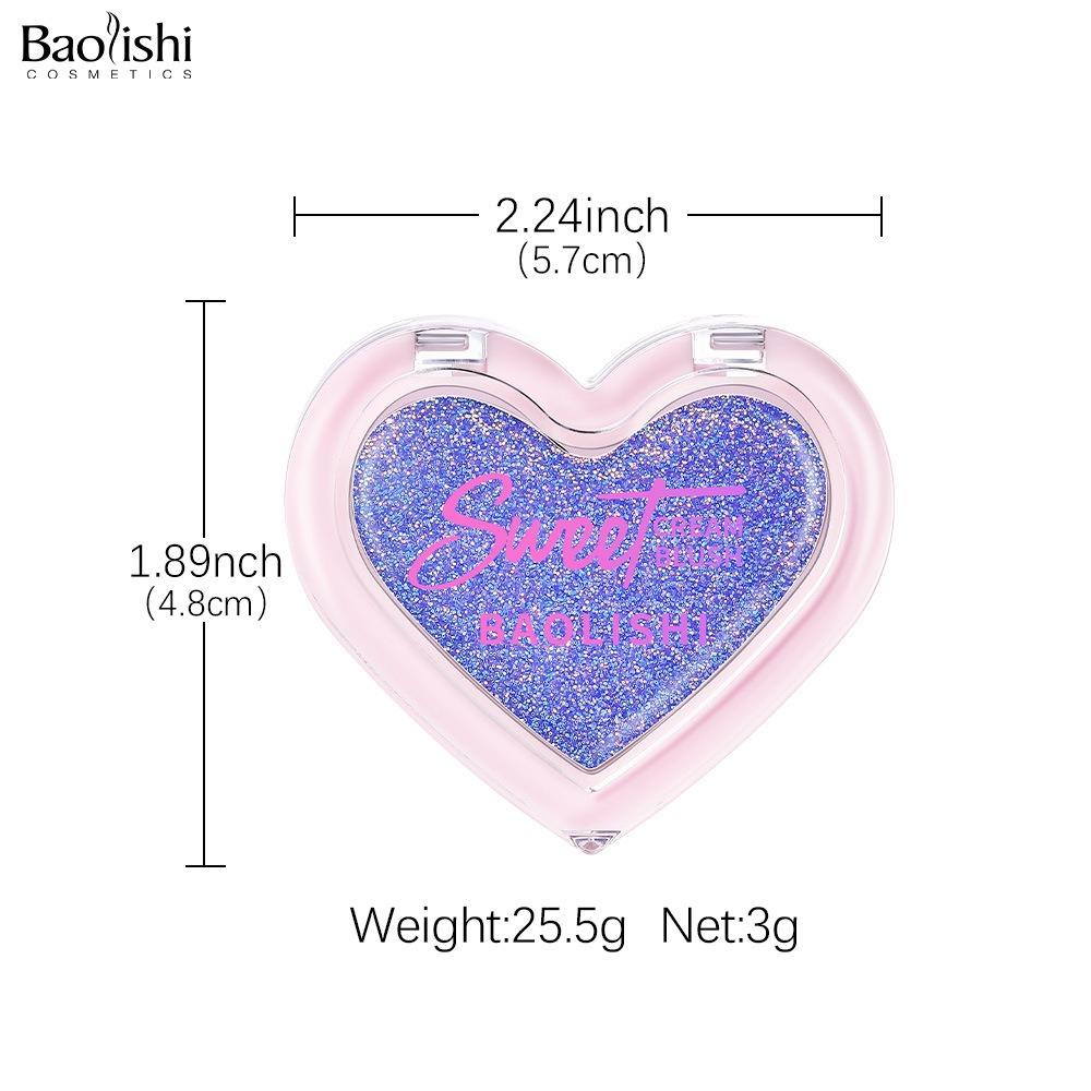 Palette di Glitter a Forma di Cuore a 8 Colori Paillettes Grandi Adesivi per Corpo Viso Gel Oro Argento Viola Flash Scintillante Ombretto Monocromatico