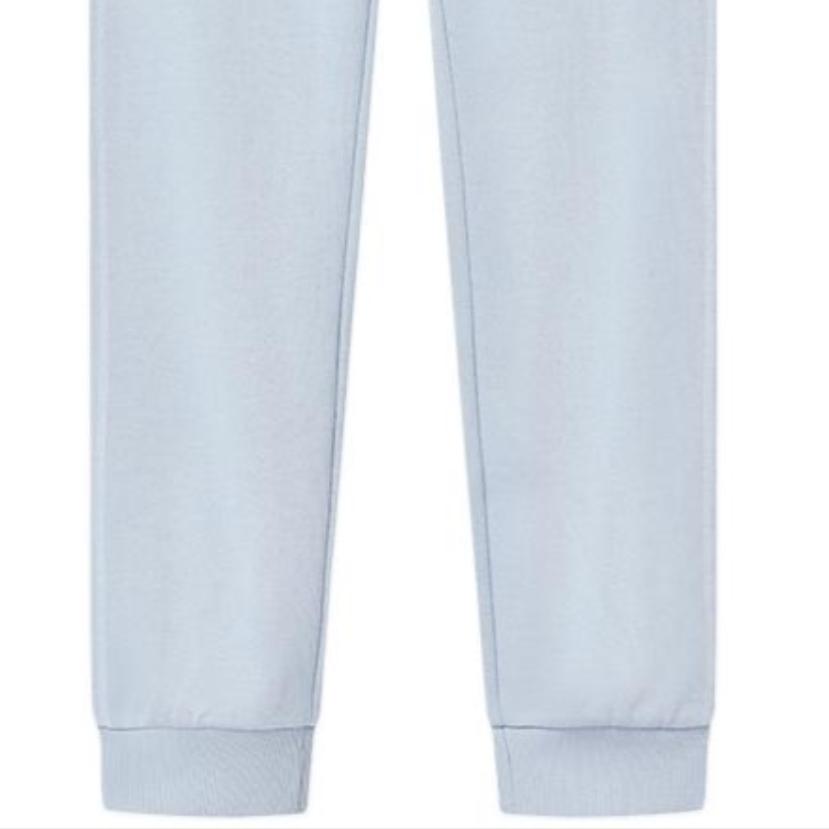 Fila Solid Color Logo Print Loose Fit Cuffed Casual Pants Women Bottoms Blue F11W240601F-LB