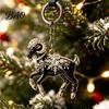 Sheep Accessory Acrylic Black Keyhcain, Goat Shaped Car Key Cartoon Keychain Ring Pendant, Backpack Handbag Charm Hanging Decoration