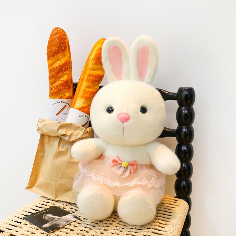 New Cute Misha Little White Rabbit Plush Toy Girls Bed Big White Rabbit Sleeping Throw Pillow Children's Rabbit Doll