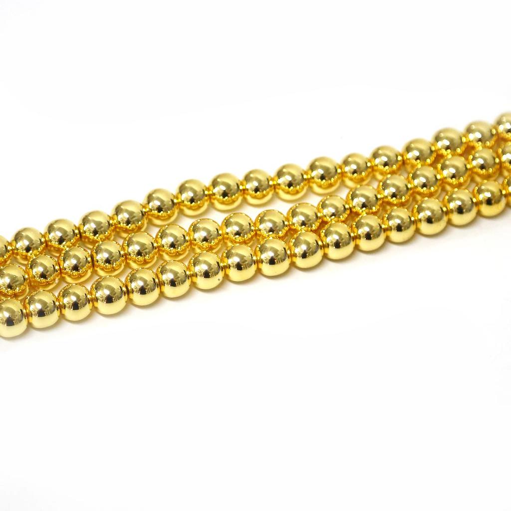 Hematite Beads Natural Stone Loose Beads For Jewelry Making Ball Bracelets DIY Accessories