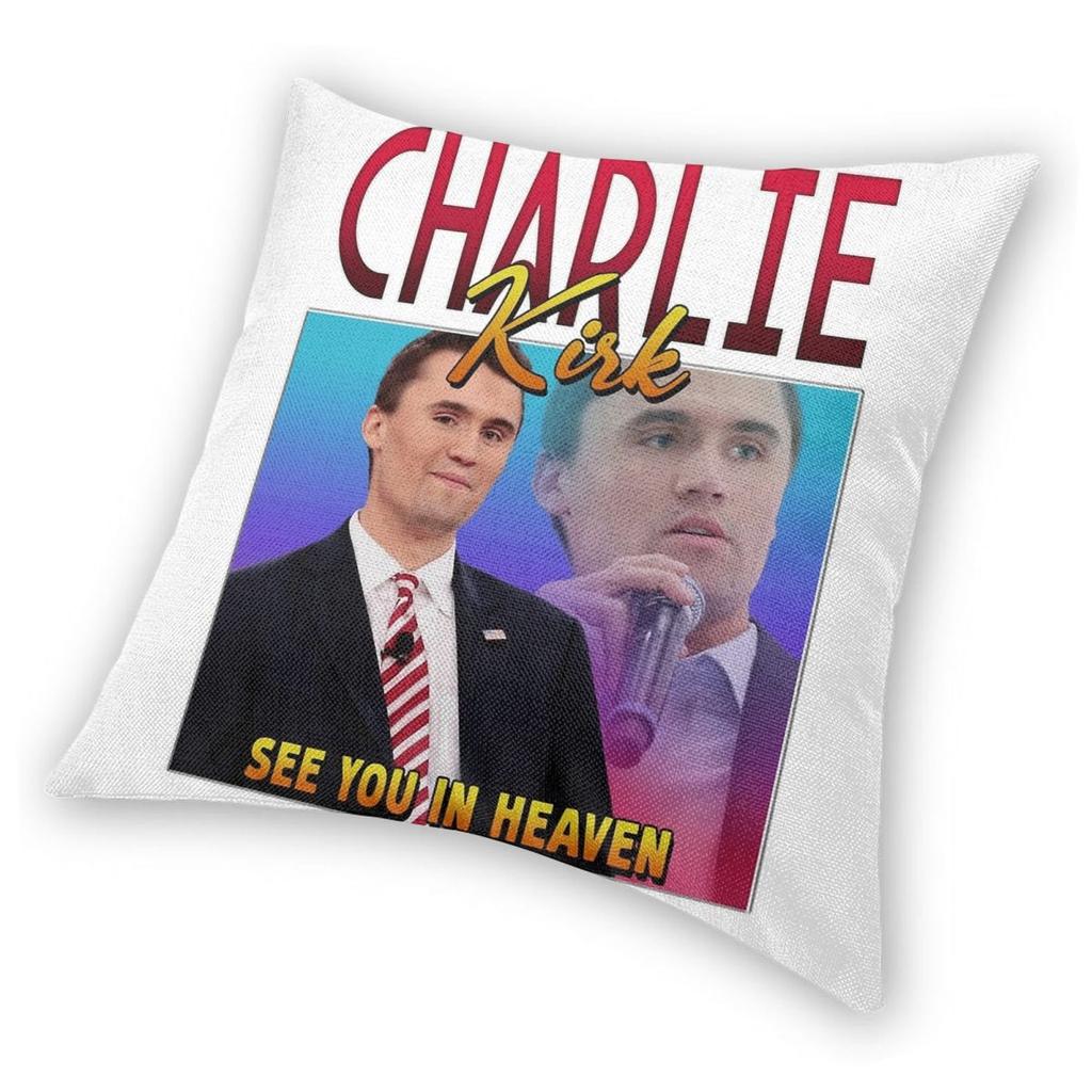 Charlie Kirk Quote Pillowcase Printing Polyester Cushion Cover Decorations Throw Pillow Case Cover Home Square 40*40Cm