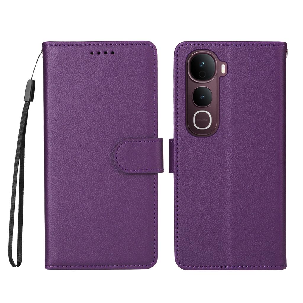For Vivo Y400 Pro 5G/vivo V40e 5G Case RFID Blocking 3 Card Slots PU Leather Phone Cover with Wrist Strap