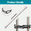 2 Pcs Gate Chain Lock Stainless Steel 20 Inch Link Gate Latch with Spring Buckle Weatherproof for Outdoor Fence Pet Cages Yard