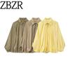 ZA New Arrival Women's Clothing ZR Fashion Wind Export Fashion Minimalist Easiest for Match Pure Color Puffy Pilot Jacket Outwear