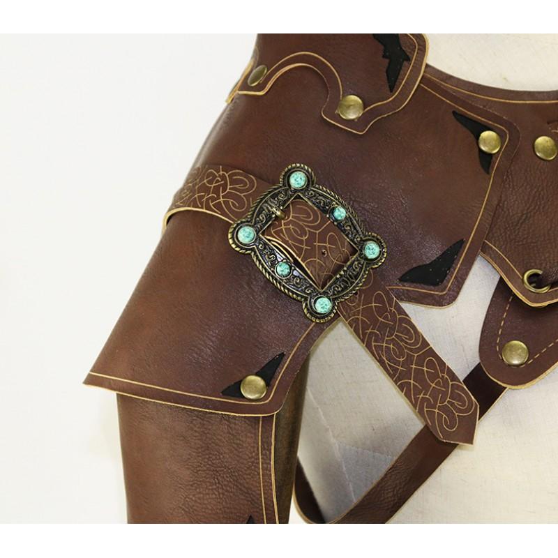 Steampunk Costume Armor Vest Cape Cosplay Outfit Halloween Party Dance Performance
