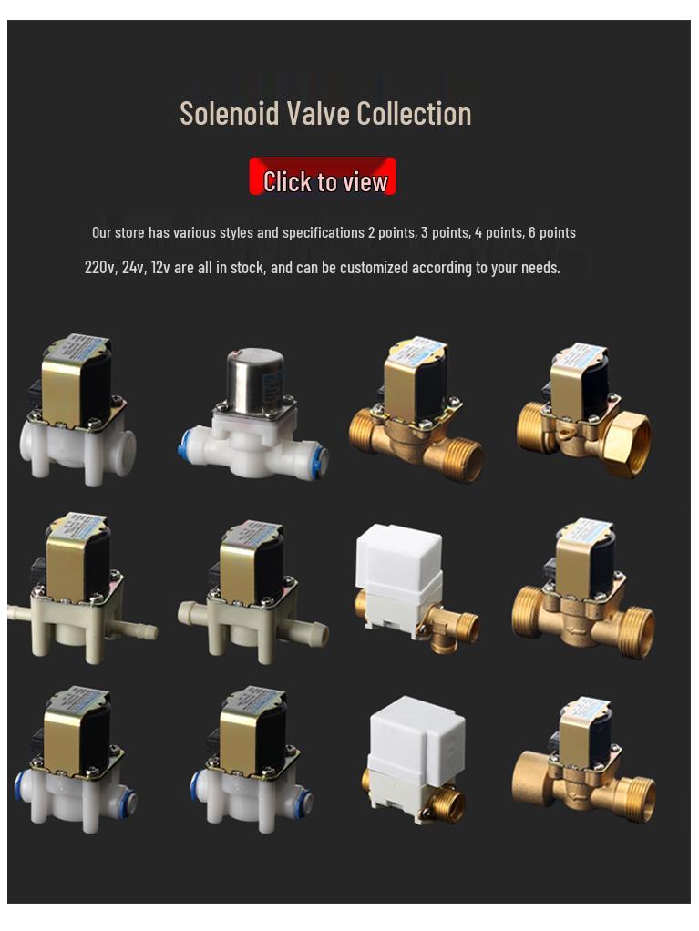 Hochtemperaturbeständiges Kupfer Edelstahl Magnetventil 12V/24V/220V für Wasser Ein- und Auslass