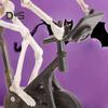 Heimtrainer Animatronic Skelett Figur Halloween Harz Radfahren Fitness Bike Schädel Statue Skulptur Home Office Desktop Dekoration Ornament