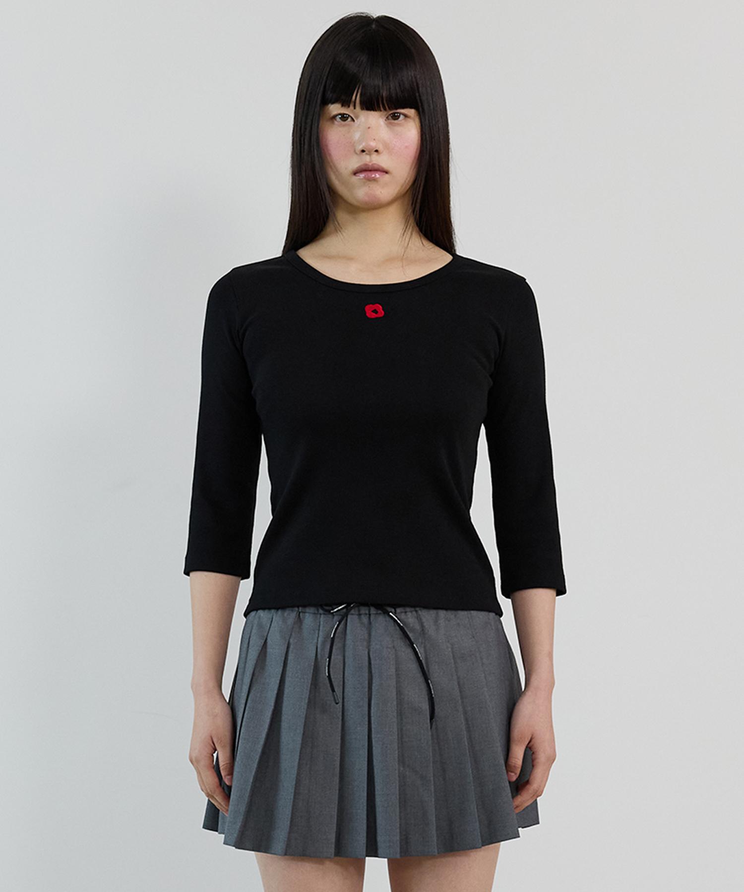 Abam Home Flower Crewneck Tee Black Black/Free