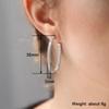 Fully covered earrings from the inside out, round cut cubic zirconia women's large opening earrings, sparkling jewelry gifts