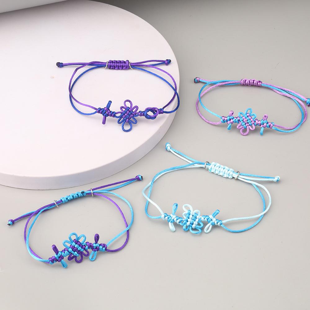 Trendy Demon Hunter Girls' Colorful Chinese Knot DIY Weaving Bracelet Wristband Accessories
