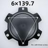 ASY1 4pcs 139MM Off-road Vehicle Black Rhino Logo Emblem Car Wheel Center Caps 6 Hole 139.7 Rim Hubcaps Cover Hub Cap Car Accessories