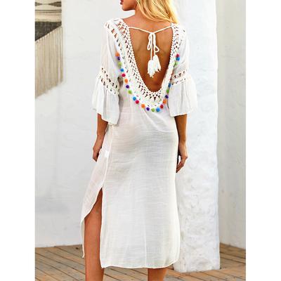 Summer Beach Blouse Sunscreen Skirt Vacation Swimsuit Jacket Women's Dress Semi-transparent Bikini Vacation Style