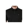 Emporio Armani Ss22 Solid Color Logo Patch Loose Casual Short Sleeve Polo Shirt Men Polo Shirts Black 3L1FAL-1JUVZ-0999