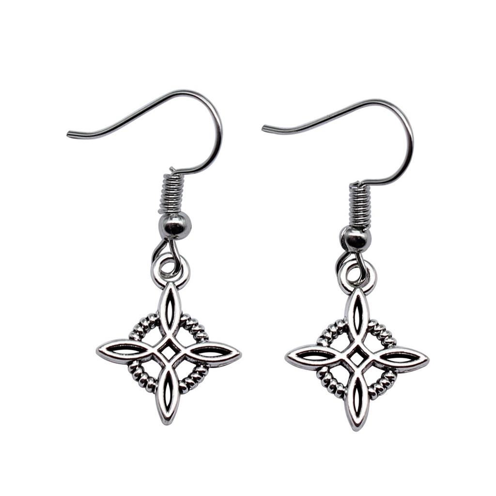 Drop & Dangle Earring Celtic Hexagram Kids' Jewelry MaterialsEarring Size 18x19mm QE006